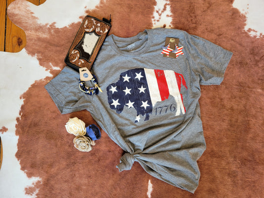 Patriotic Buffalo Tee