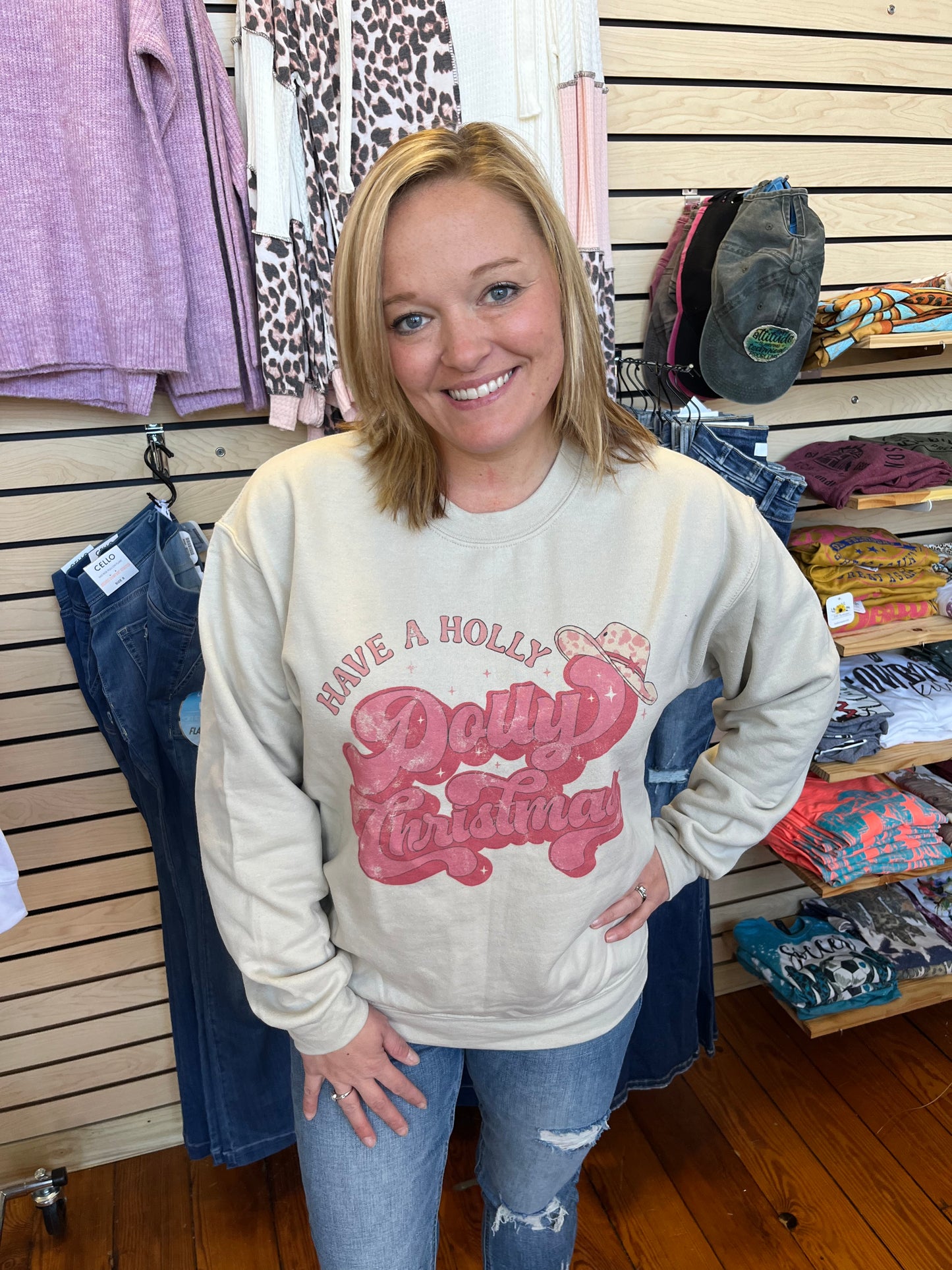 Holly Dolly Christmas Sweatshirt