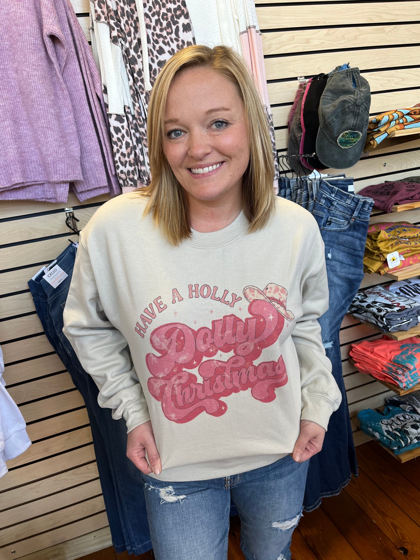 Holly Dolly Christmas Sweatshirt