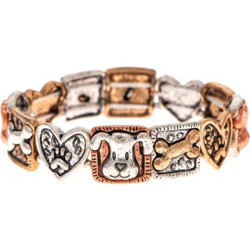 Multimetal Puppy Love Bracelet