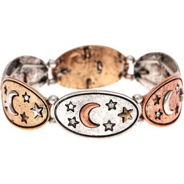 Multimetal Celestial Ovals Bracelet