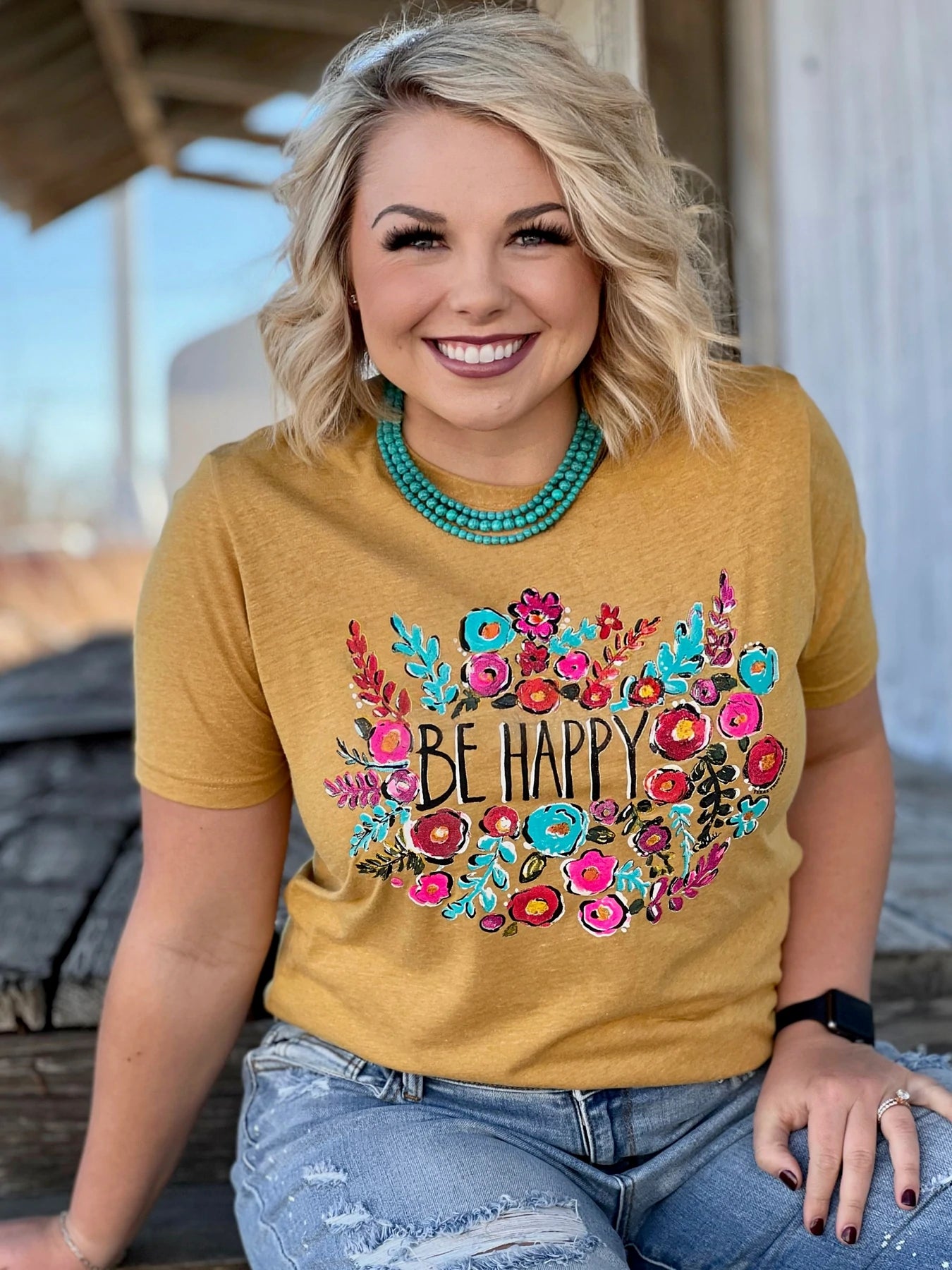 Callie Ann Stetler Be Happy Tee