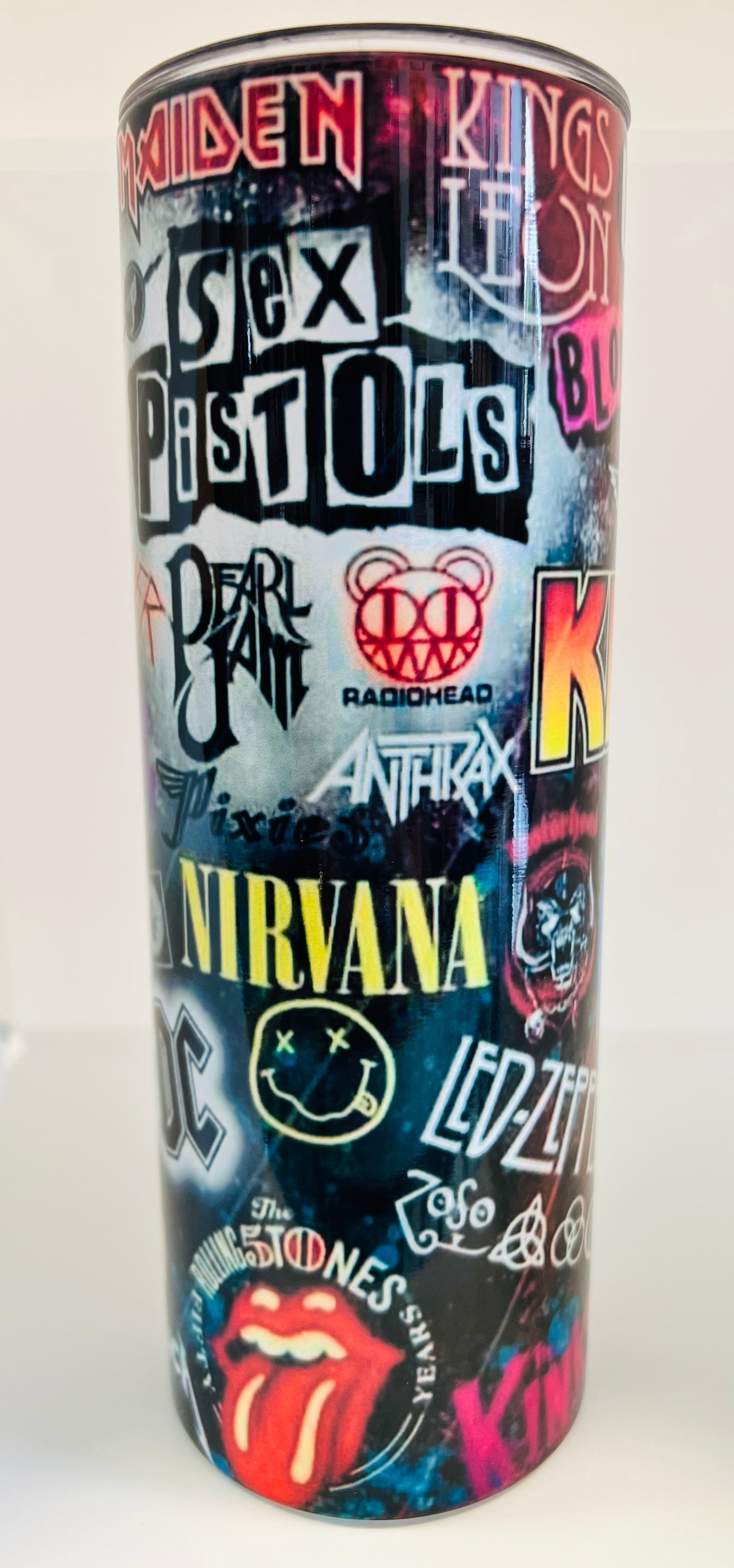 Rock N Roll Band Tumbler