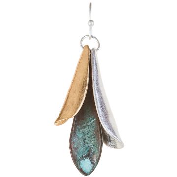 Patina Mix Flower Petals Earring