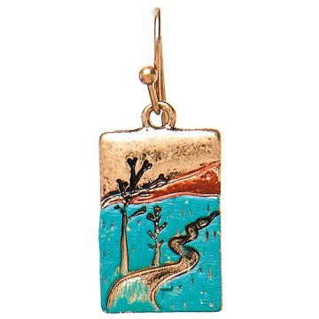 Patina Multi Landscape Earring