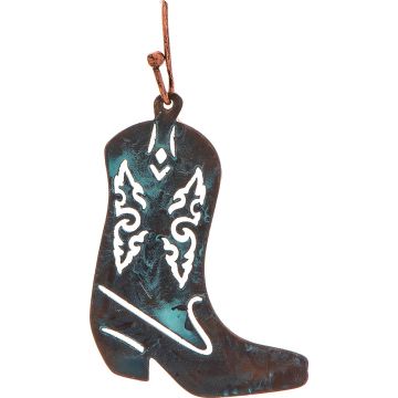 Patina Cutout Western Boot Earring