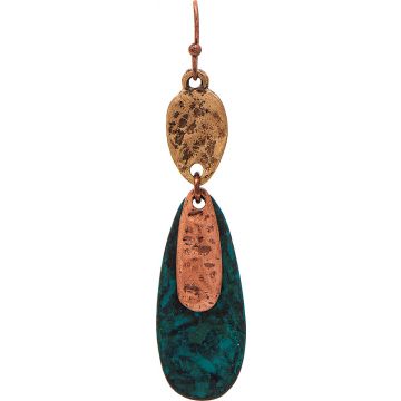 Patina Multi Organic Shapes Layer Earring