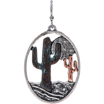 Patina Multi Desert Moon Landscape Earring