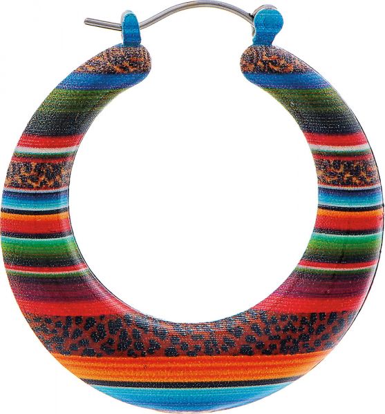 Leopard Stripes Pin Hoops