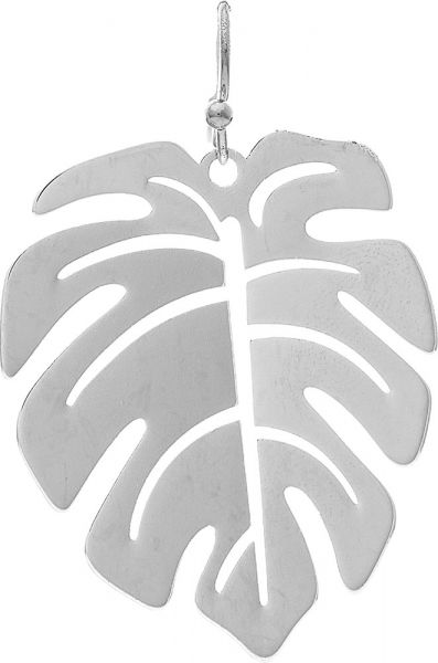 Silver Cut Out Monstera Leaves