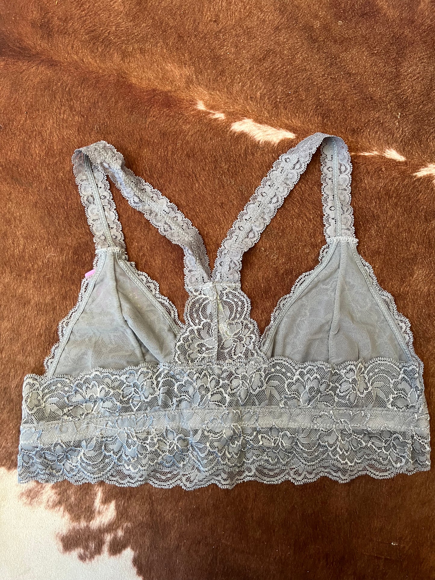 Gray Lace Bralette