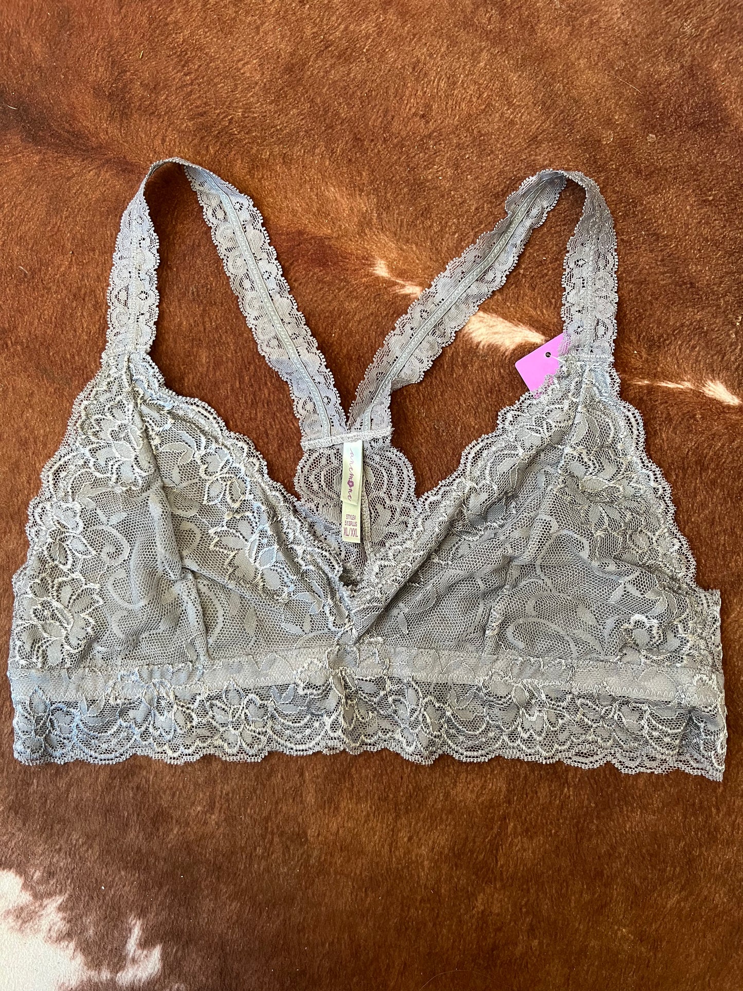 Gray Lace Bralette