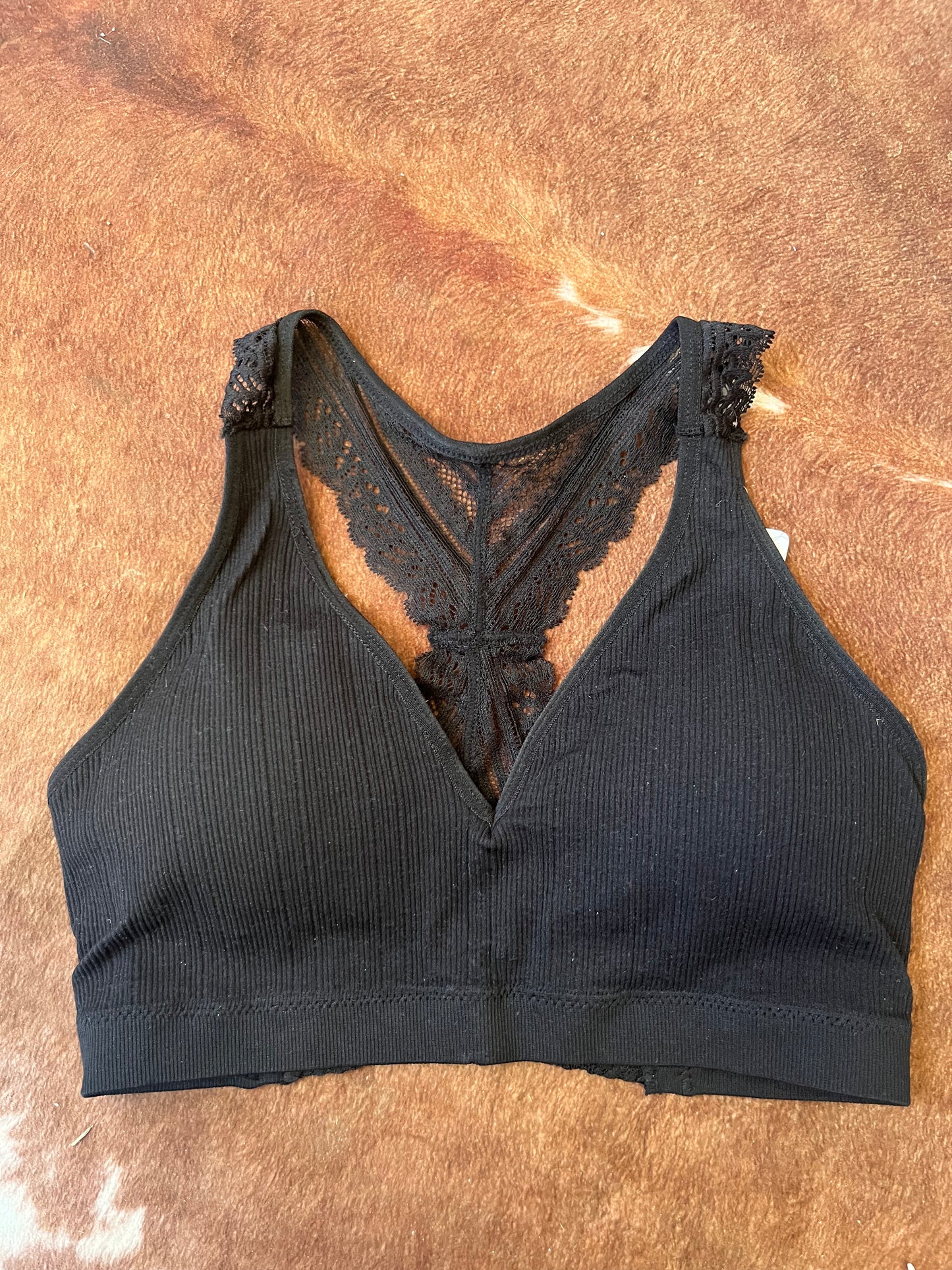 Black Racerback Padded Bralette